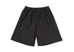 PLEATED TRACK SHORTS - BLACK