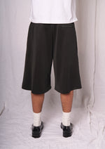 PLEATED TRACK SHORTS - BLACK