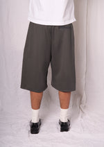 PLEATED TRACK SHORTS - GREY
