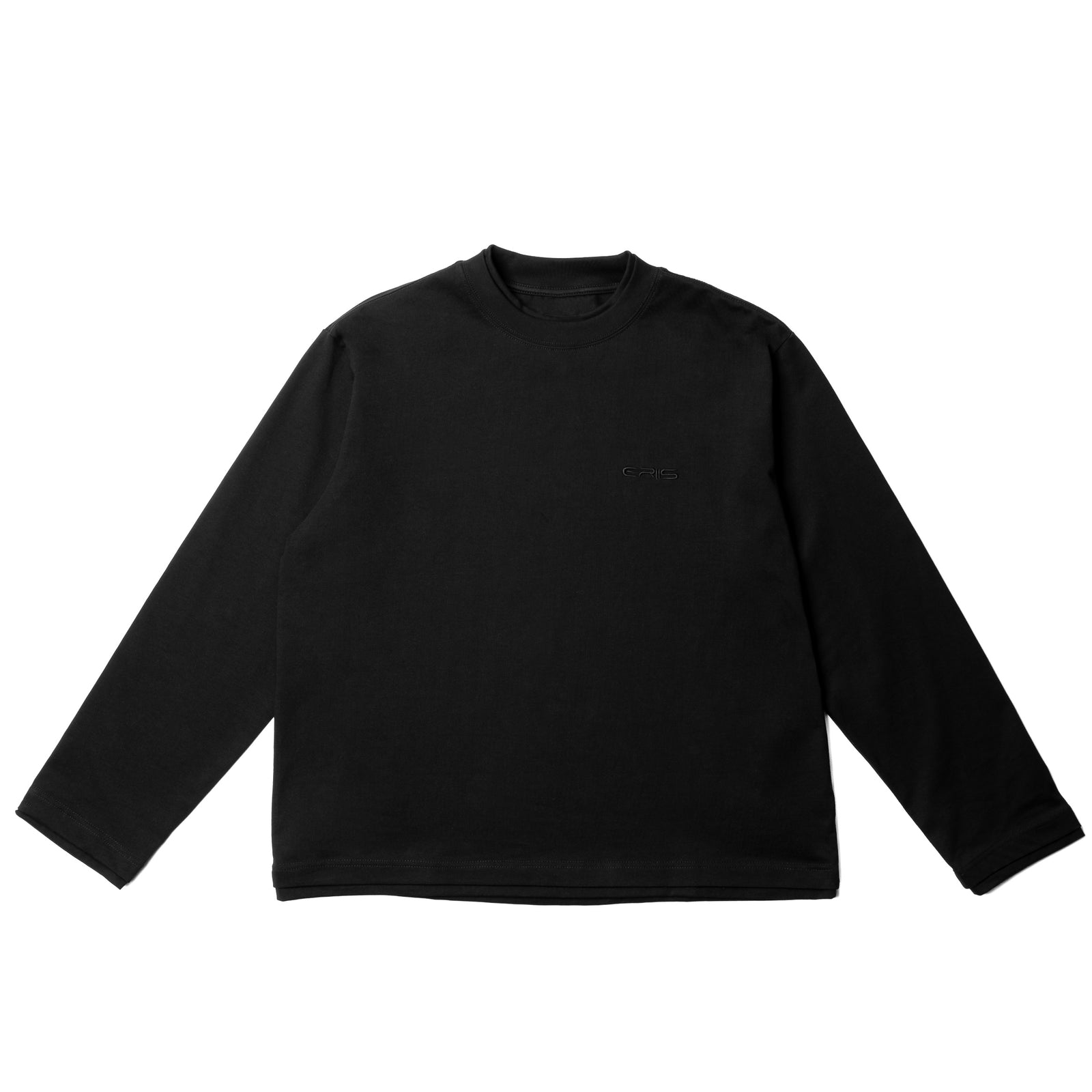 LAYERED HEM LONG SLEEVE - BLACK