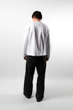 LAYERED HEM LONG SLEEVE - WHITE