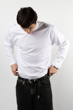 LAYERED HEM LONG SLEEVE - WHITE