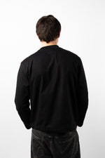 LAYERED HEM LONG SLEEVE - BLACK