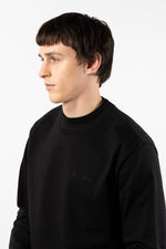LAYERED HEM LONG SLEEVE - BLACK