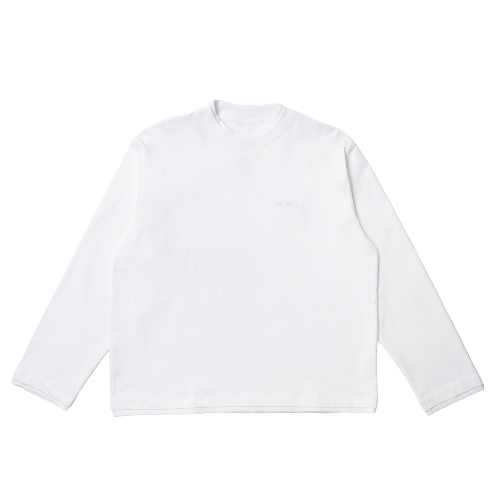 LAYERED HEM LONG SLEEVE - WHITE
